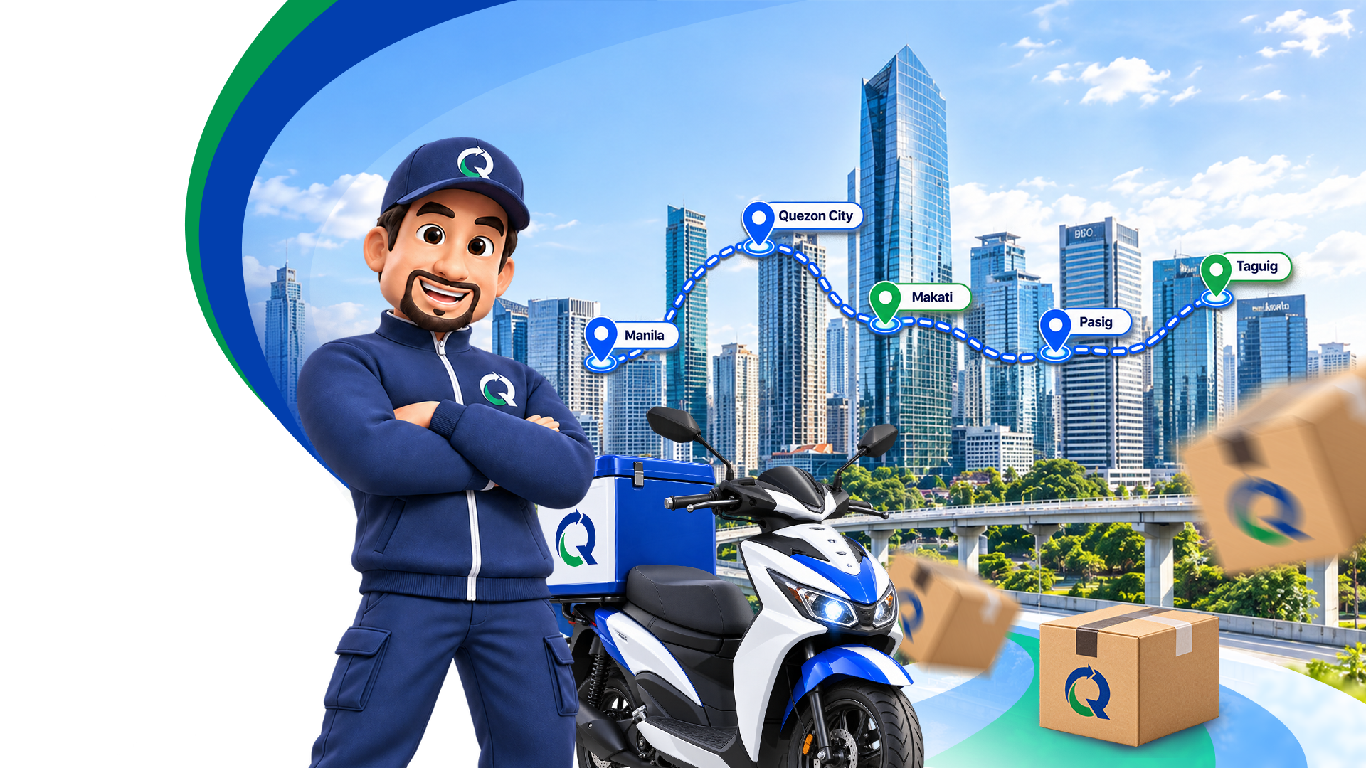 Quentin — Quicktime Courier mascot
